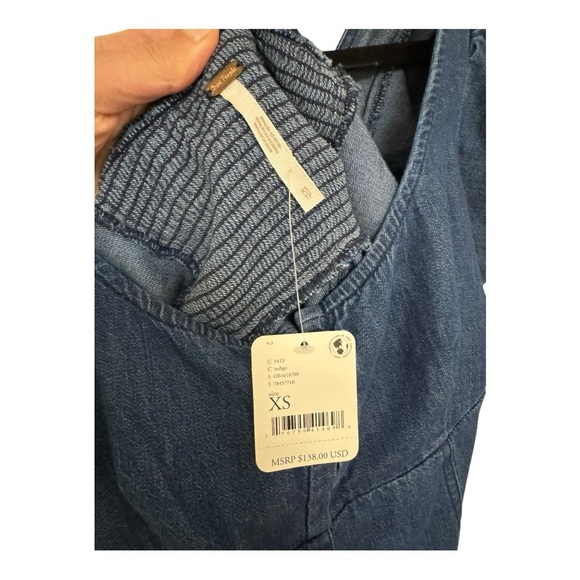 FREE PEOPLE | NWT $138 Cheyenne Denim Mini Dress in Indigo, Size XS - Picture 9 of 13